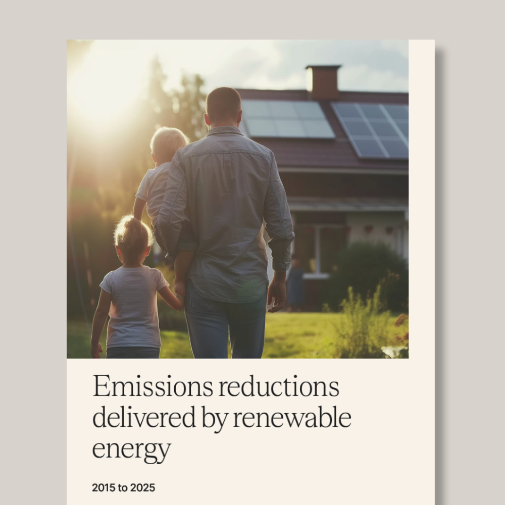 Report: Emissions reductions delivered by renewable energy