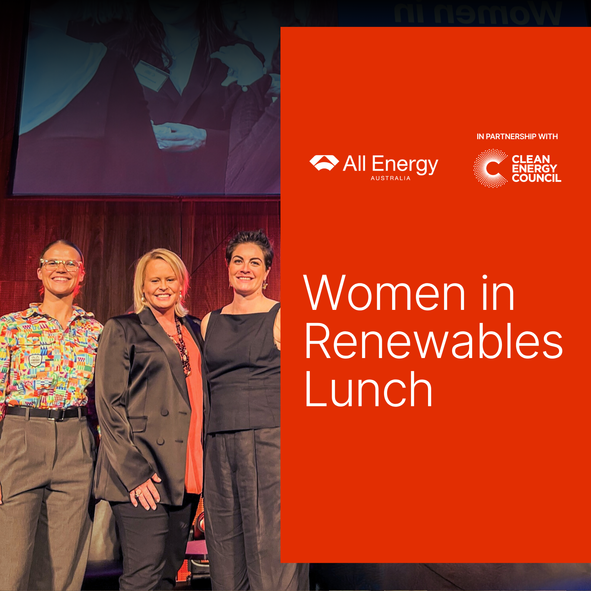 <p>Women in Renewables Lunch at&nbsp;All Energy Australia 2025</p>