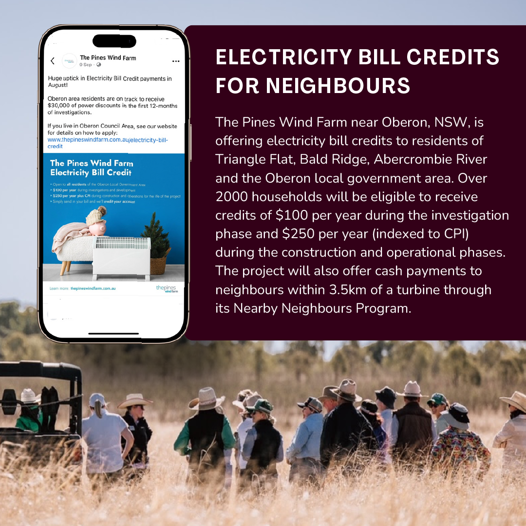 Communities are receiving direct contributions to residents, First Nations groups and local councils